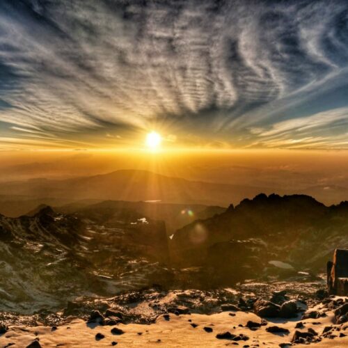Sunrise over Mount Kenya