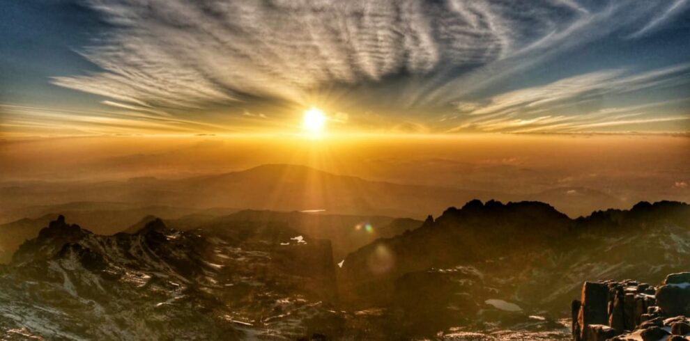 Sunrise over Mount Kenya