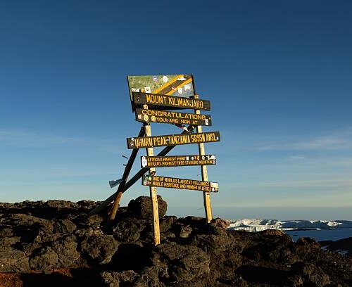 Uhuru Peak Sign