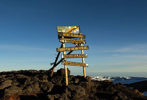 Uhuru Peak Sign