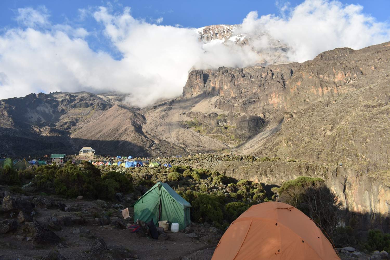Umbwe Cave Camp tents