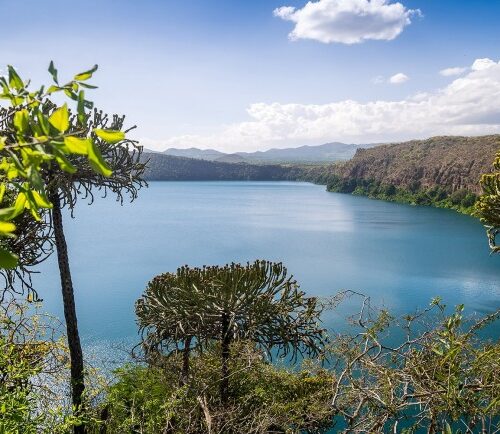 Lake Chala crater rim hiking trail